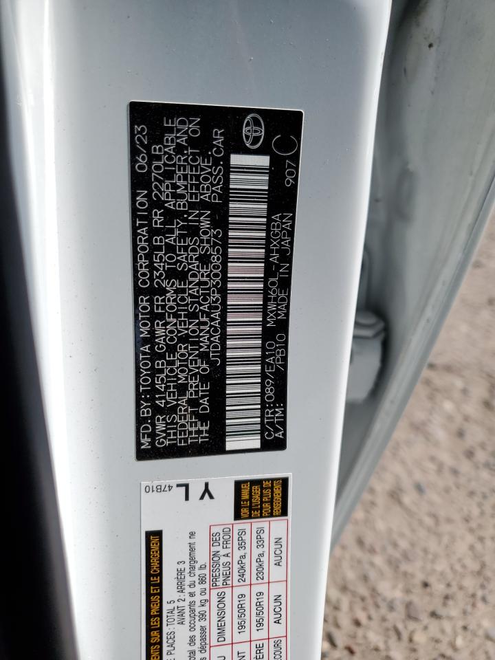 2023 Toyota Prius Le vin: JTDACAAU3P3008573