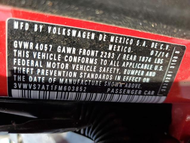 2015 VOLKSWAGEN BEETLE R-L 3VWVS7AT1FM603852