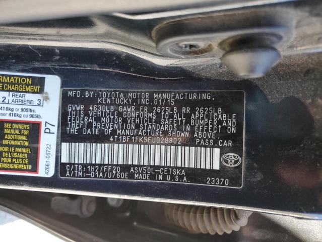 VIN 4T1BF1FK5FU028802 2015 Toyota Camry, LE no.13