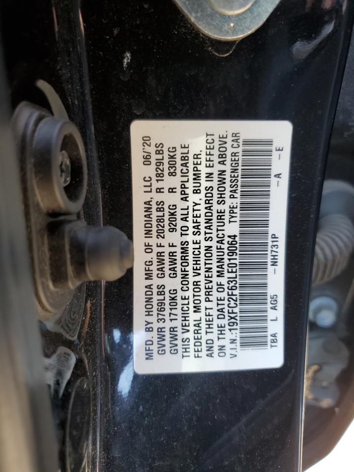 19XFC2F63LE019064 2020 Honda Civic Lx