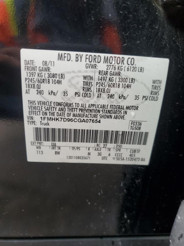 1FMHK7D96CGA07654 2012 Ford Explorer Xlt