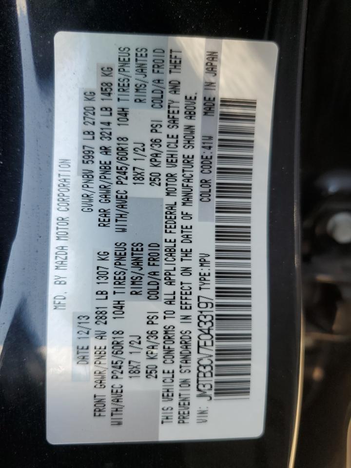 JM3TB3CV7E0433197 2014 Mazda Cx-9 Touring