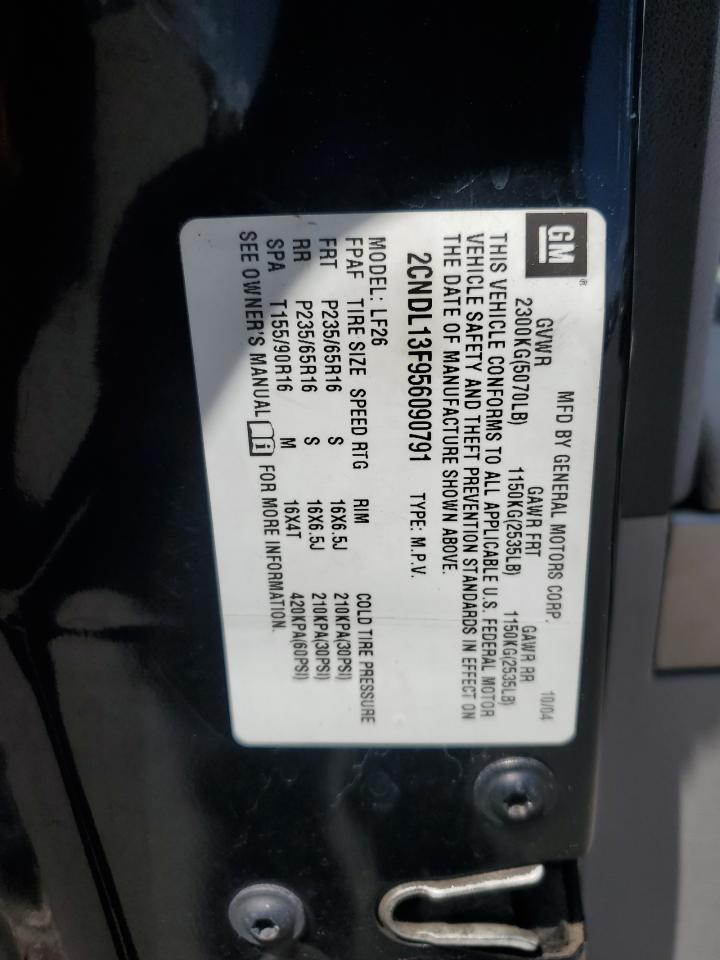 2CNDL13F956090791 2005 Chevrolet Equinox Ls