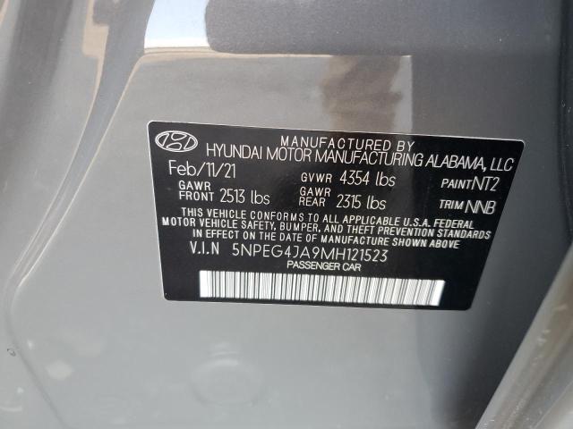 2021 Hyundai Sonata Se VIN: 5NPEG4JA9MH121523 Lot: 61446874
