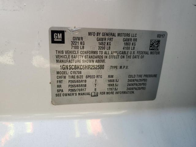 2017 CHEVROLET TAHOE C150 1GNSCBKC6HR252580