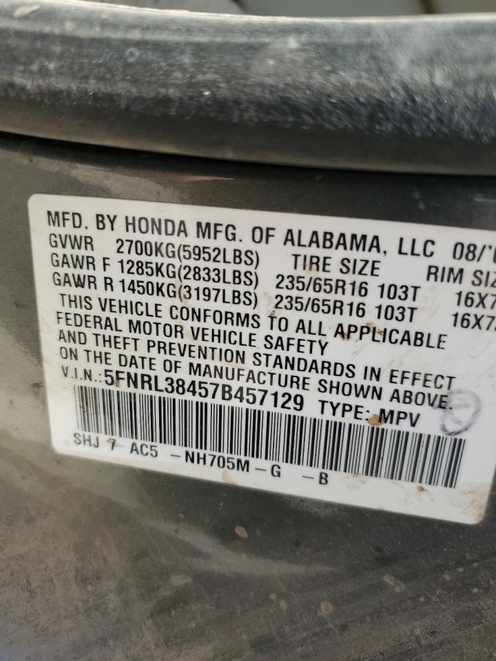 5FNRL38457B457129 2007 Honda Odyssey Ex