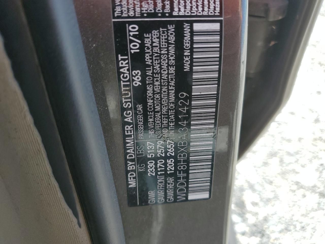 WDDHF8HBXBA341429 2011 Mercedes-Benz E 350 4Matic