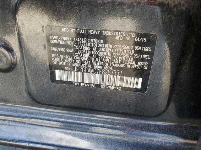 2015 SUBARU XV CROSSTR - JF2GPAMC7F8267331