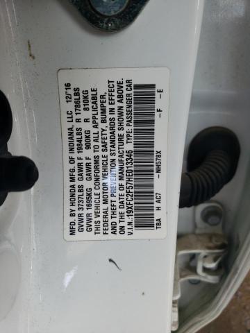 19XFC2F57HE013346 2017 Honda Civic Lx