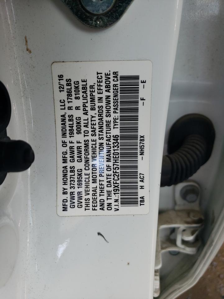 19XFC2F57HE013346 2017 Honda Civic Lx 19XFC2F57HE013346 2017 Honda Civic Lx