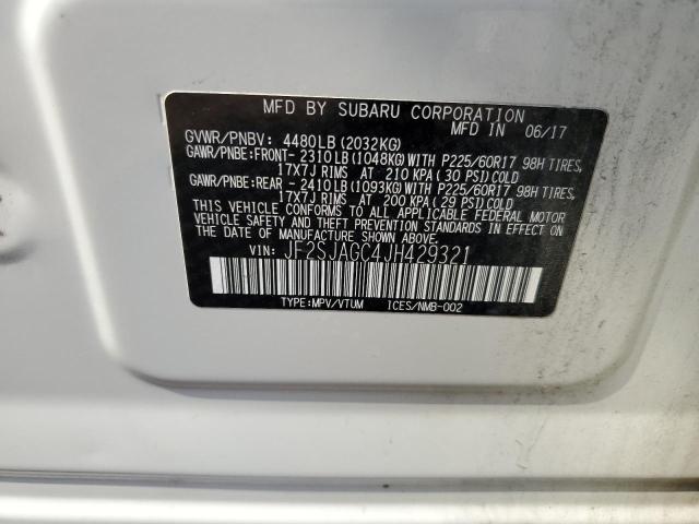 2018 SUBARU FORESTER 2 - JF2SJAGC4JH429321