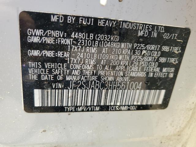2017 SUBARU FORESTER 2 - JF2SJABC3HH561004