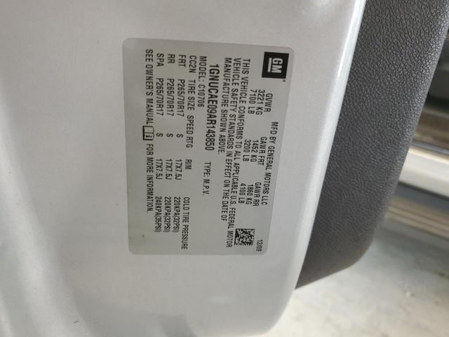 2010 Chevrolet Tahoe C1500 Ls VIN: 1GNUCAE09AR143850 Lot: 62810294