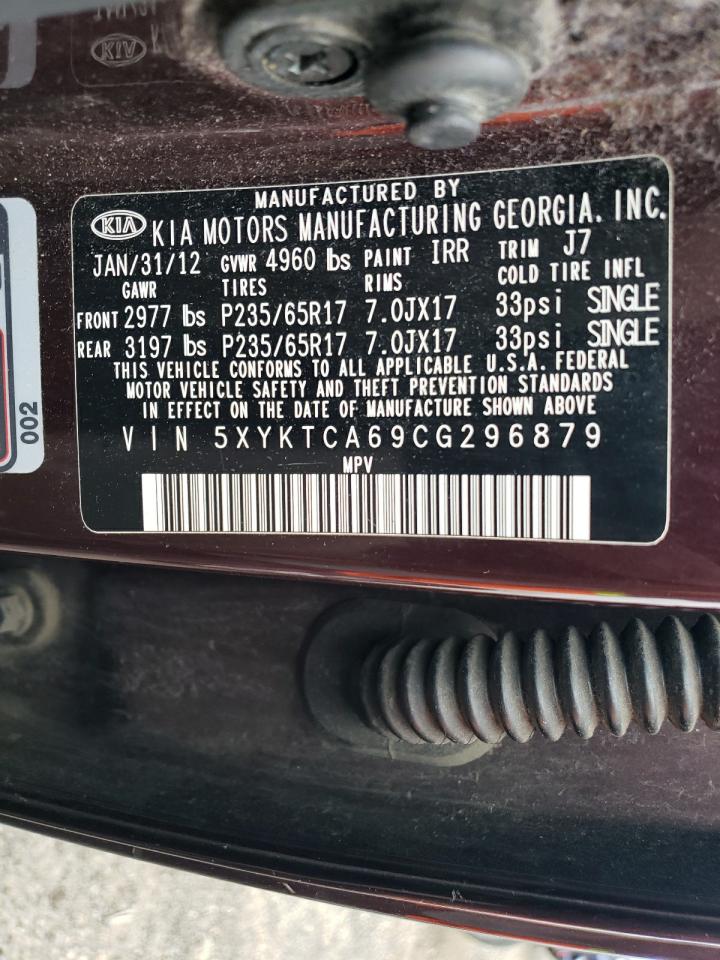 5XYKTCA69CG296879 2012 Kia Sorento Base