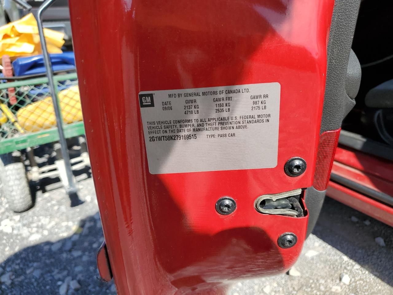 2G1WT58K279169515 2007 Chevrolet Impala Lt