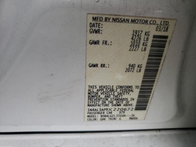 2018 NISSAN ALTIMA 2.5 - 1N4AL3AP9JC220672