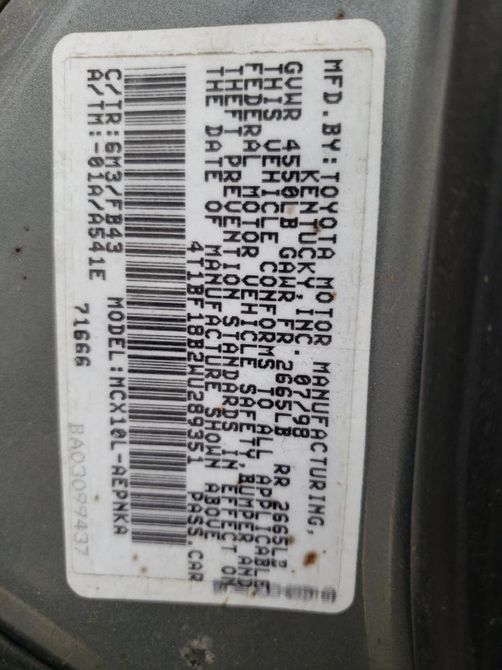 4T1BF18B2WU289351 1998 Toyota Avalon Xl