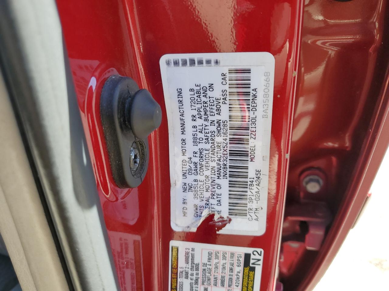 1NXBR32EX5Z416285 2005 Toyota Corolla Ce