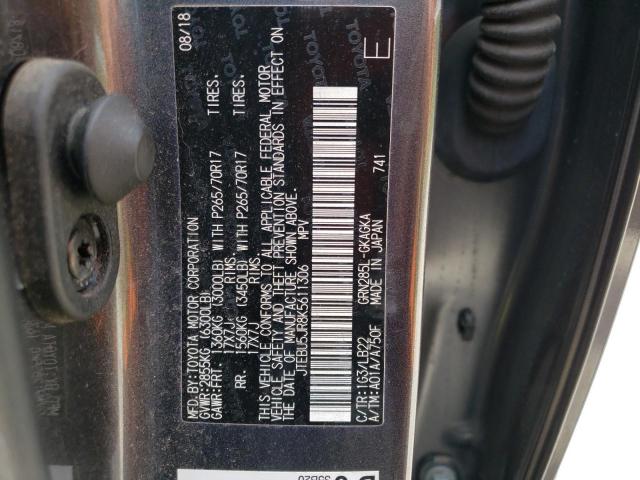 2019 Toyota 4Runner Sr5 VIN: JTEBU5JR8K5611306 Lot: 61563724