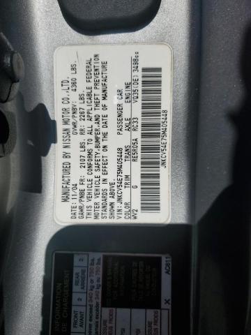 2005 Infiniti G35 VIN: JNKCV54E75M405448 Lot: 62074964