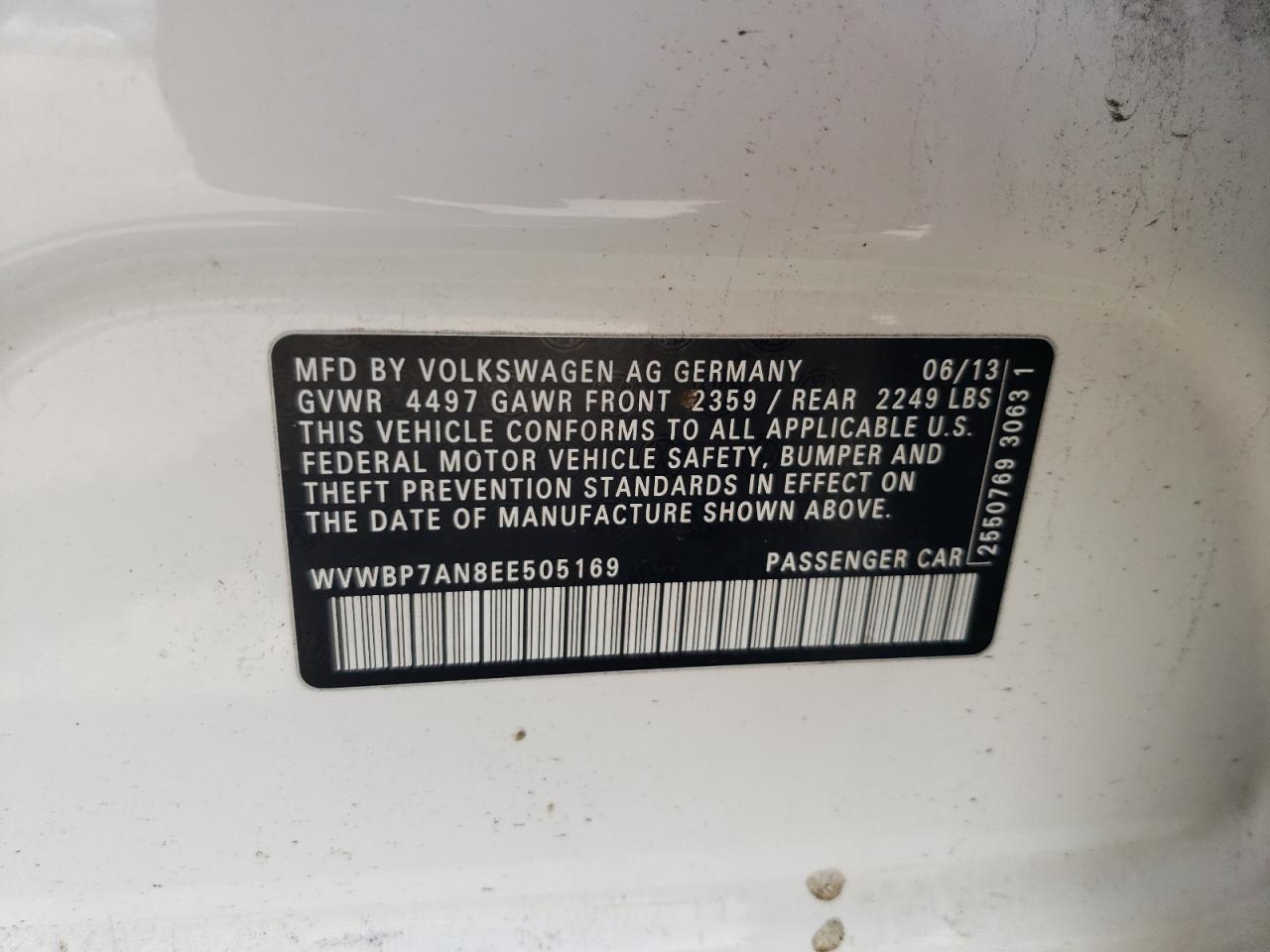 WVWBP7AN8EE505169 2014 Volkswagen Cc Sport