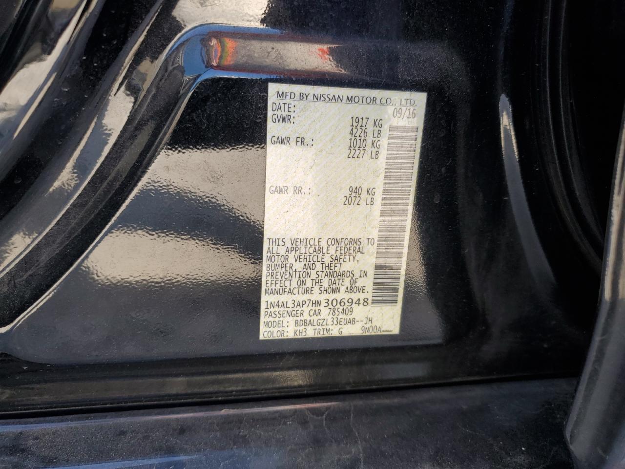 1N4AL3AP7HN306948 2017 Nissan Altima 2.5