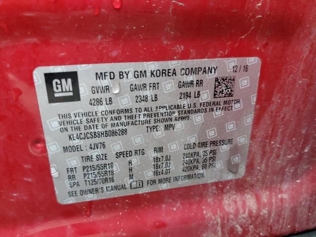 2017 Buick Encore Essence VIN: KL4CJCSB8HB086288 Lot: 61054424