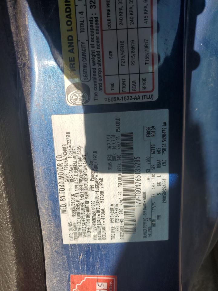 1ZVFT80N765135285 2006 Ford Mustang