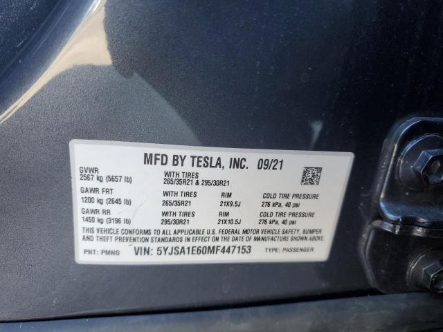 5YJSA1E60MF447153 2021 Tesla Model S