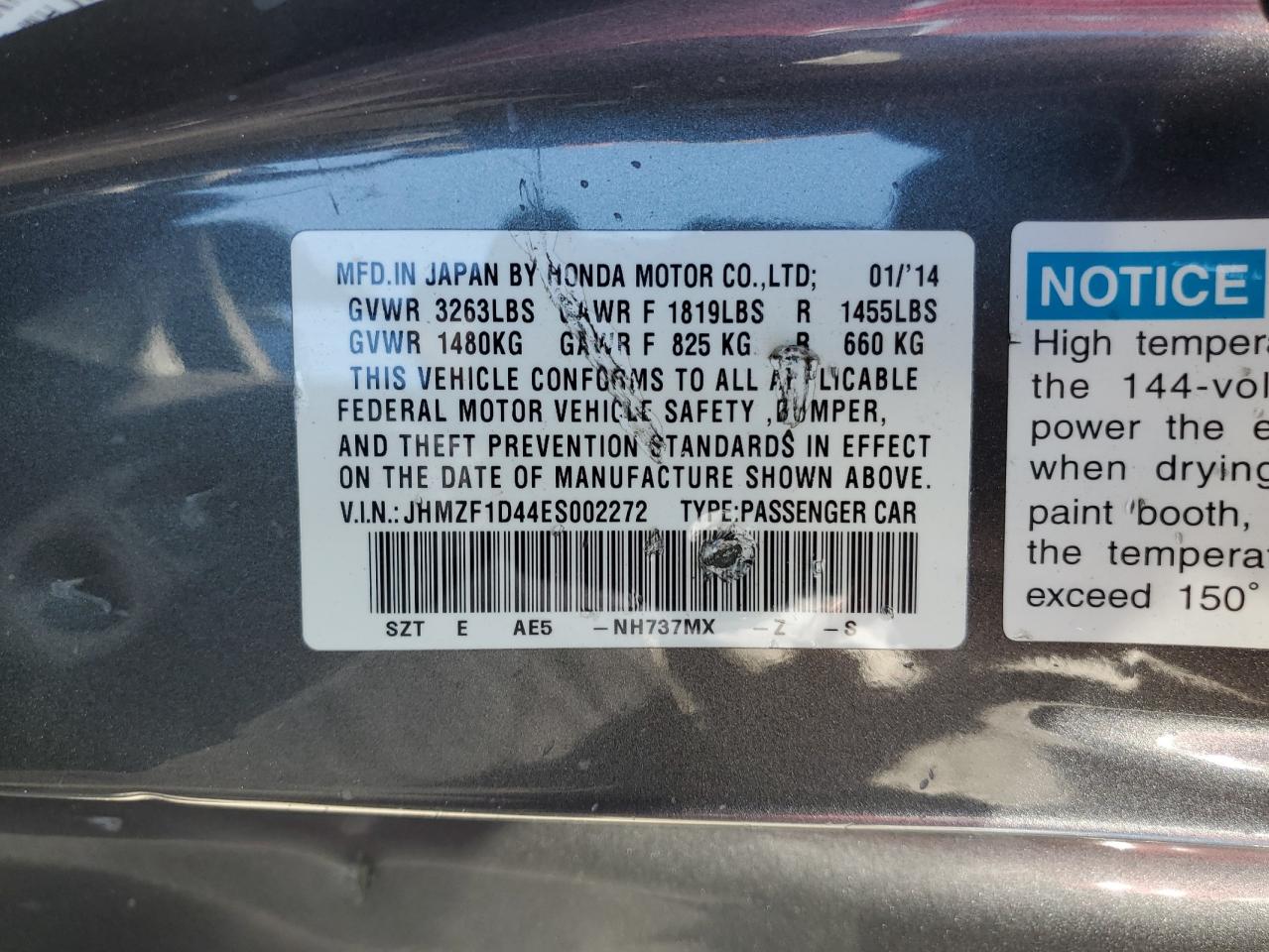 JHMZF1D44ES002272 2014 Honda Cr-Z