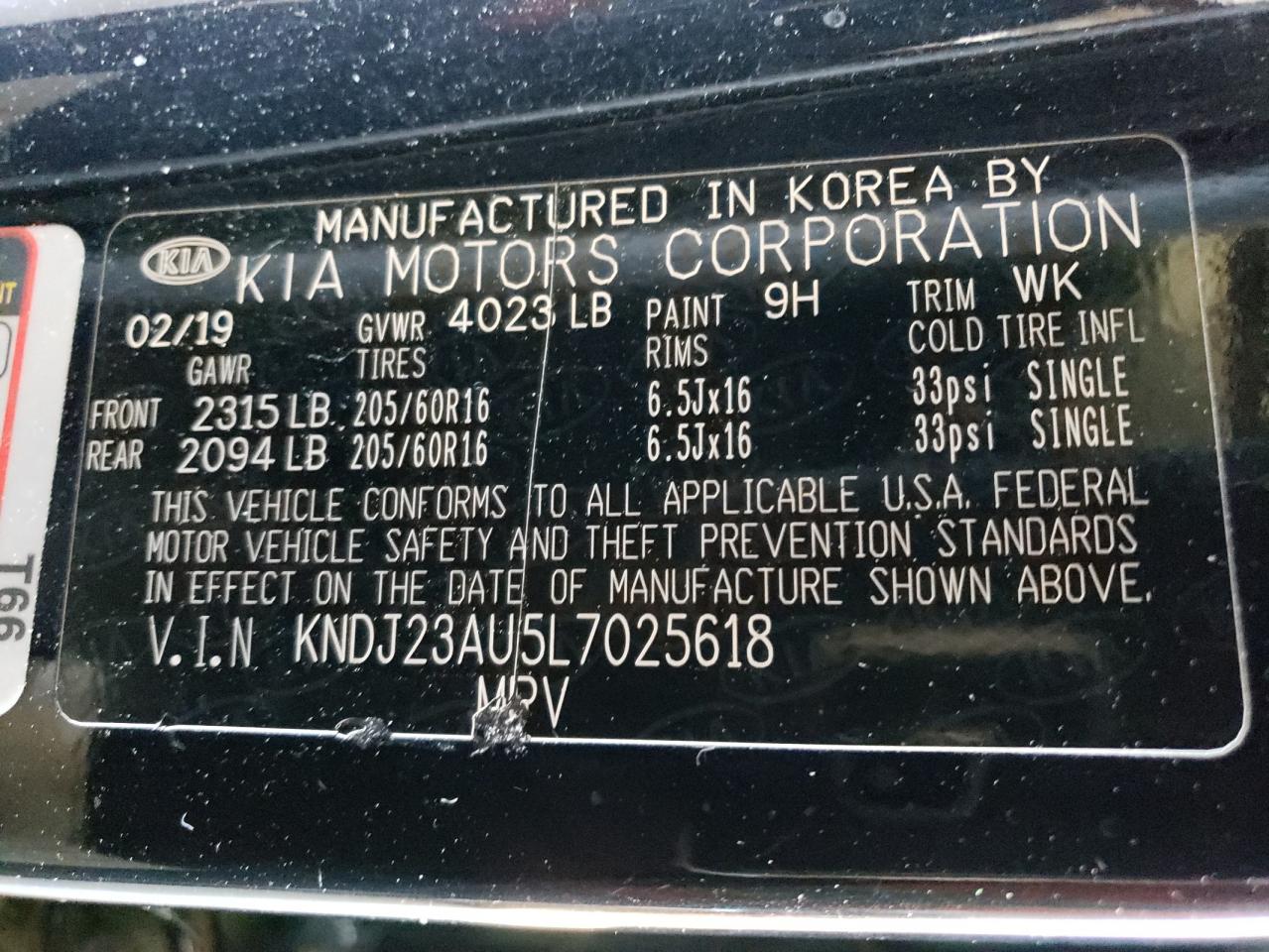 KNDJ23AU5L7025618 2020 Kia Soul Lx