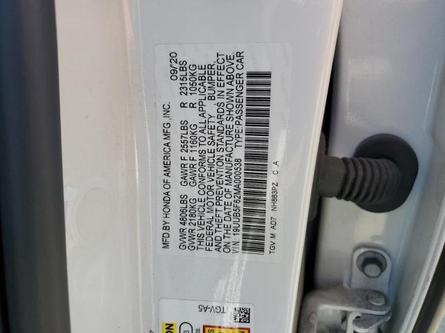 2021 ACURA TLX ADVANC 19UUB5F62MA000538