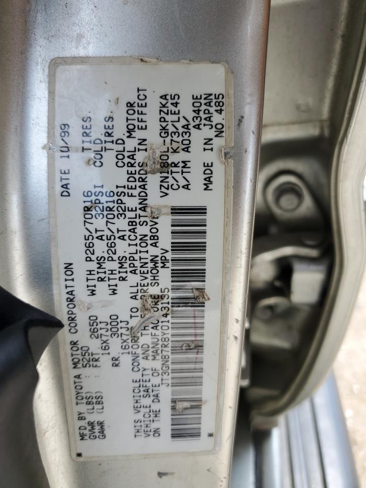 JT3GN87R8Y0143135 2000 Toyota 4Runner Limited