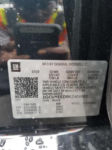 2019 CHEVROLET SILV1500 2 - 1GCUYEED9KZ404903