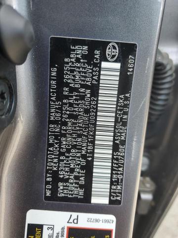 VIN 4T1BF1FK0FU092262 2015 Toyota Camry, LE no.12