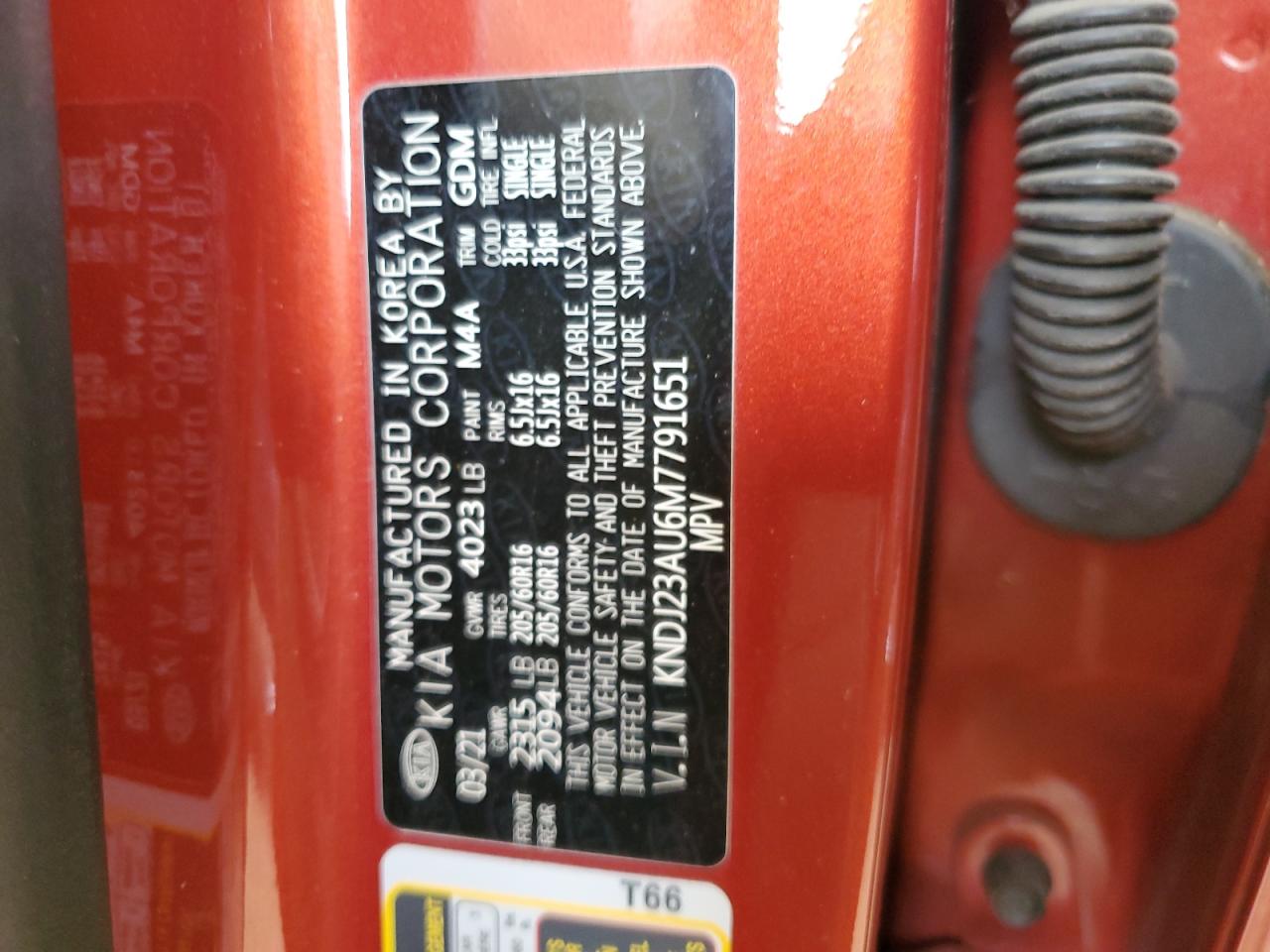 KNDJ23AU6M7791651 2021 Kia Soul Lx