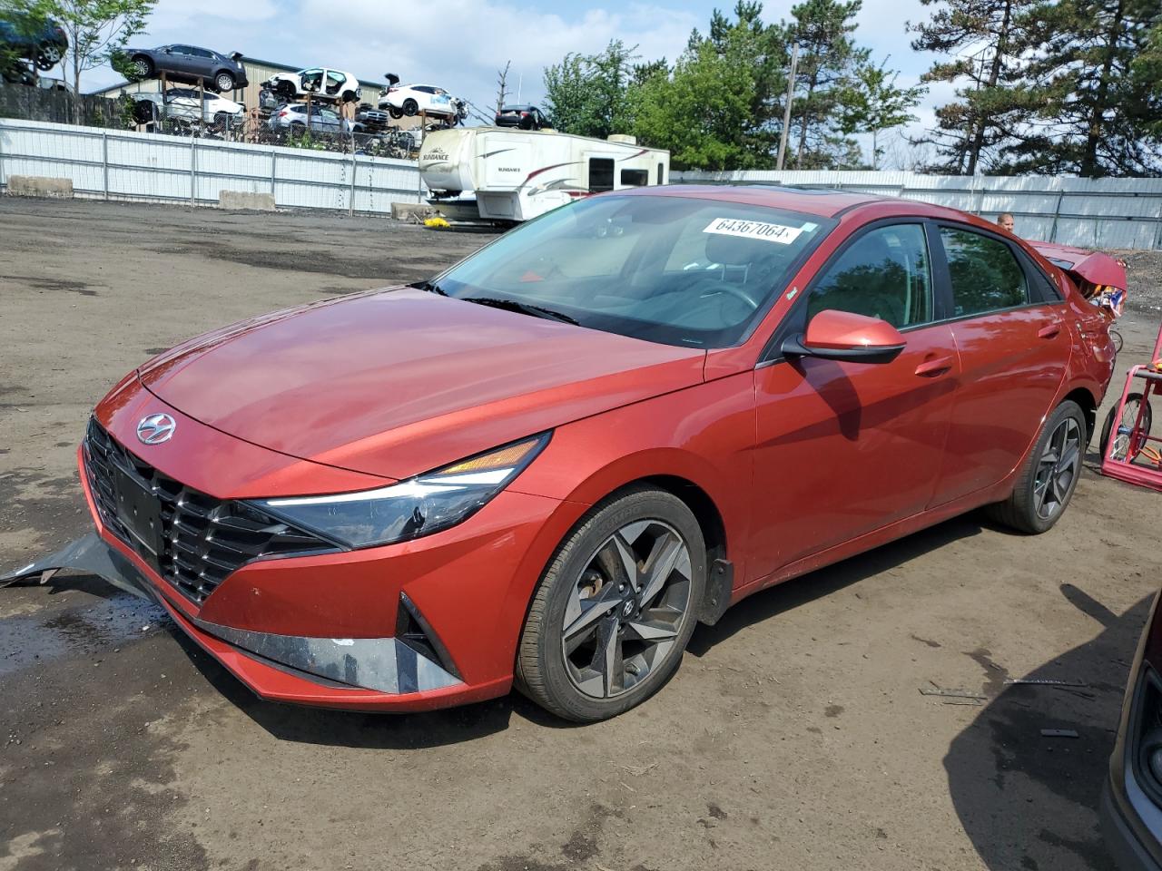 Lot #3028270795 2021 HYUNDAI ELANTRA LI