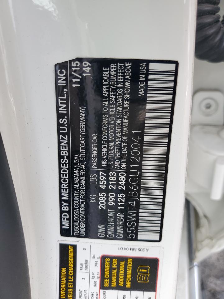 55SWF4JB6GU120041 2016 Mercedes-Benz C 300