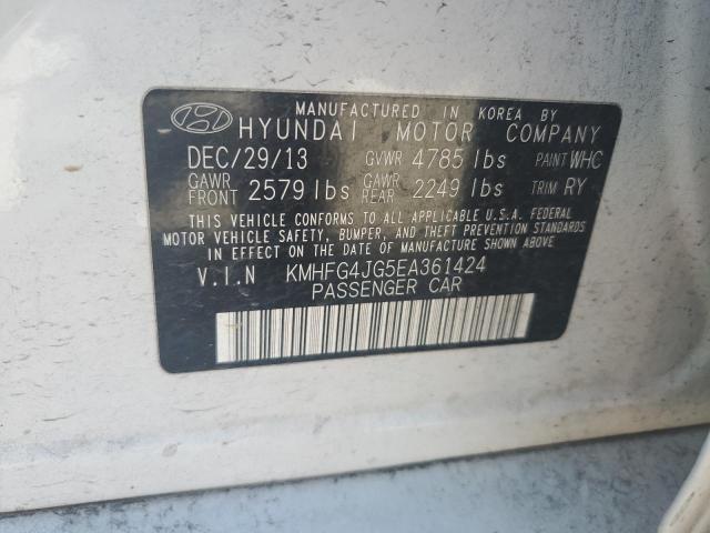 2014 Hyundai Azera VIN: KMHFG4JG5EA361424 Lot: 61705164