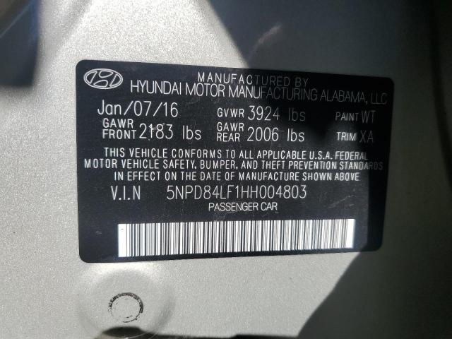 2017 HYUNDAI ELANTRA SE - 5NPD84LF1HH004803