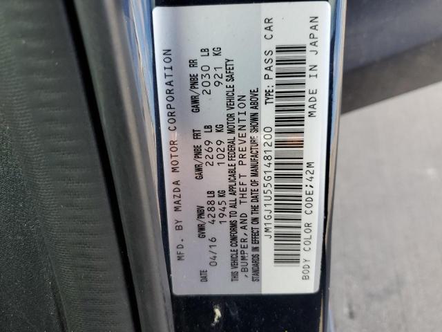 2016 MAZDA 6 SPORT - JM1GJ1U55G1481200