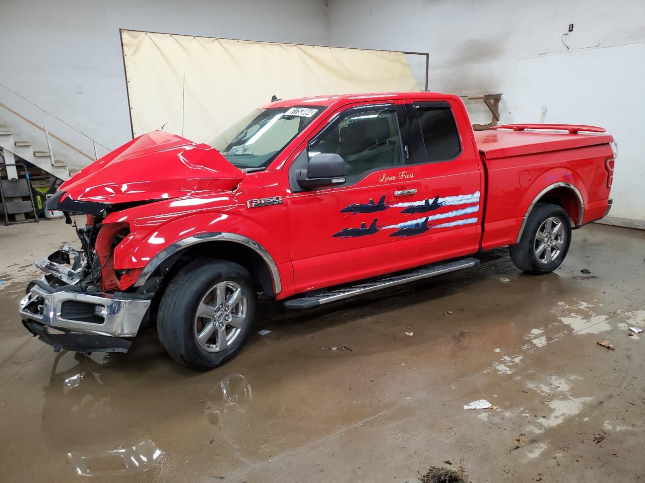 FORD F150 SUPER 2019 red  gas 1FTEX1CB9KKD36659 photo #1