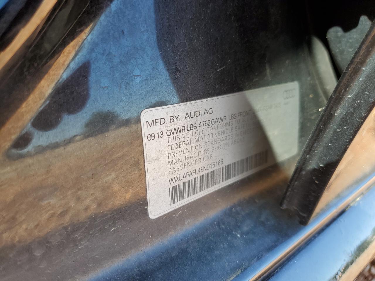 WAUAFAFL4EN015165 2014 Audi A4 Premium