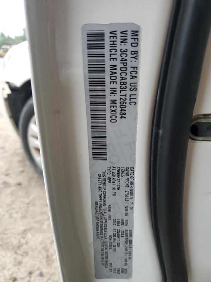 3C4PDCAB3LT260484 2020 Dodge Journey Se