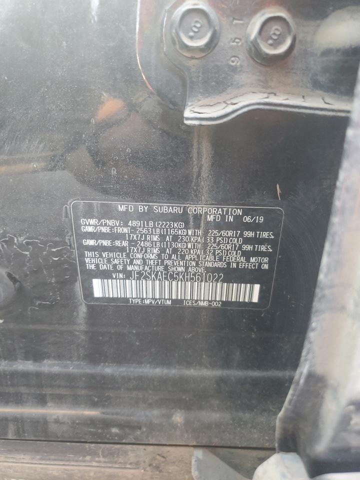 JF2SKAEC5KH561022 2019 Subaru Forester Premium