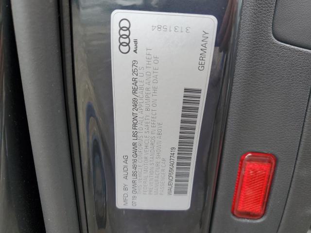 2019 AUDI A5 PREMIUM - WAUENCF55KA077419
