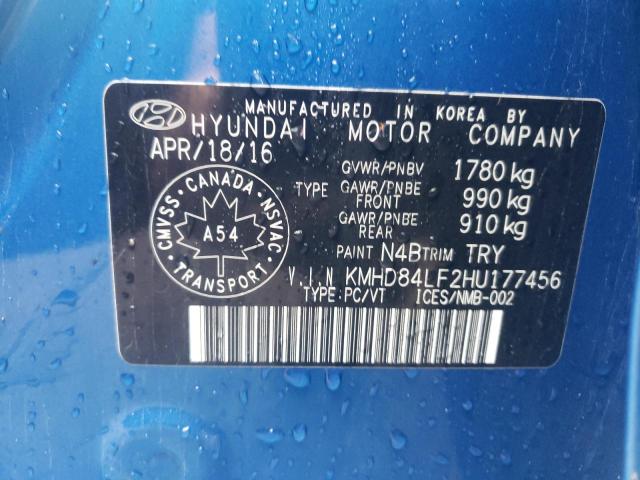 2017 HYUNDAI ELANTRA SE - KMHD84LF2HU177456