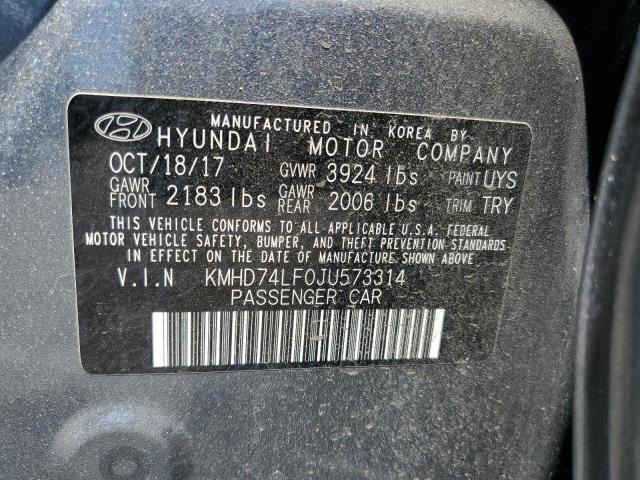 2018 HYUNDAI ELANTRA SE - KMHD74LF0JU573314