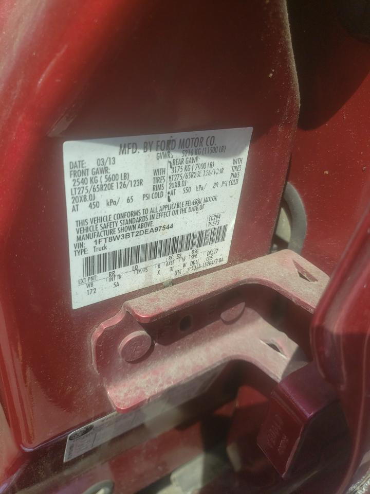 1FT8W3BT2DEA97544 2013 Ford F350 Super Duty