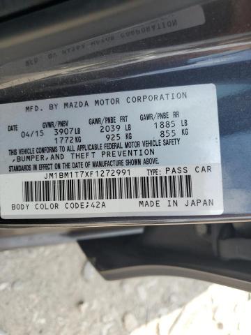 VIN JM1BM1T7XF1272991 2015 Mazda 3, SV no.12